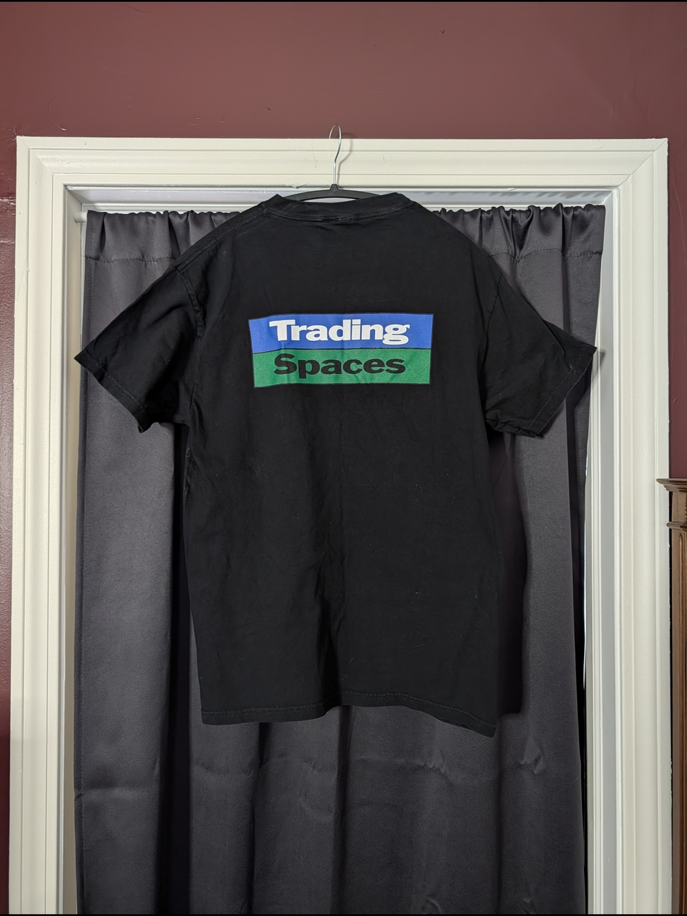 TLC Trading Spaces Vintage Black Front  Back Logo Graphic Print T-shirt TV Promo